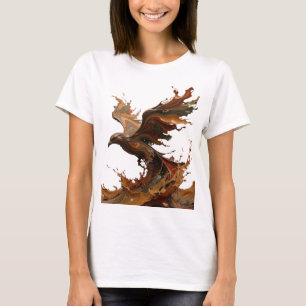 Camiseta Arte de texto 3D Dynamic Gray COFFEE BIRD