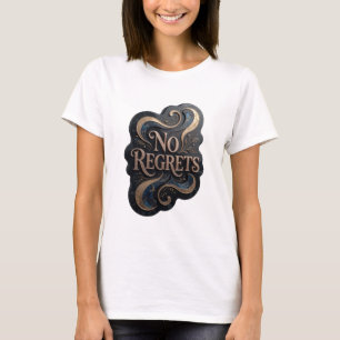 Camiseta Arte de Texto 3D en Oro Impactante SIN ARREPENTIMI