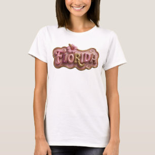 Camiseta Arte de texto 3D en oro Statement FLORIDA