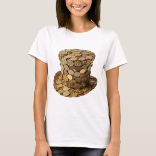 Camiseta Arte de texto 3D en plata dinámica BOLSA DE DINERO