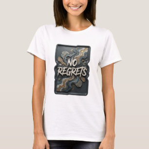 Camiseta Arte de texto 3D en plata fresca SIN ARREPENTIMIEN