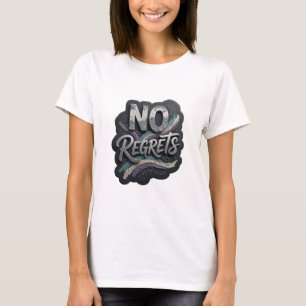 Camiseta Arte de texto 3D en plata intensa SIN REMORDIMIENT