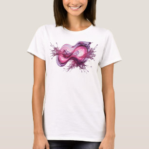 Camiseta Arte de texto 3D en plata moderna INFINITY