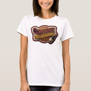 Camiseta Arte de Texto 3D en Rosa Clásico VINO Y SOL