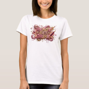 Camiseta Arte de texto 3D en rosa llamativo LISTO PARA BEBE
