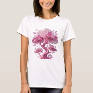 Camiseta Arte de texto 3D en vidrio rosa PINK VIBRANTE