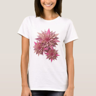 Camiseta Arte de texto 3D FLORES Plata Negrita