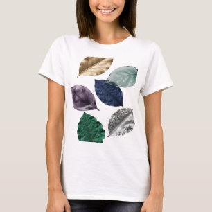Camiseta Arte de texto 3D frondoso de plata vibrante