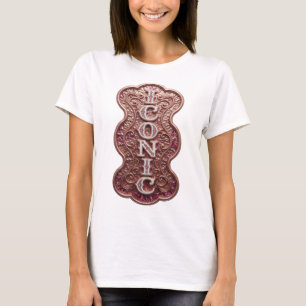 Camiseta Arte de texto 3D ICONIC plateado llamativo
