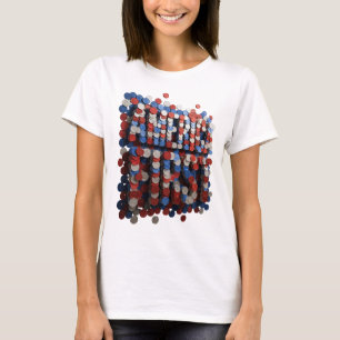 Camiseta Arte de texto 3D icónico plateado AMÉRICA PRIMERO