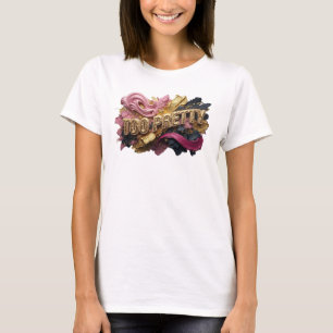 Camiseta Arte de texto 3D Naranja GENIAL DEMASIADO BONITO
