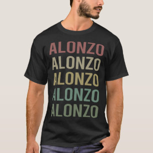 Camiseta Arte de texto colorido - Nombre Alonzo