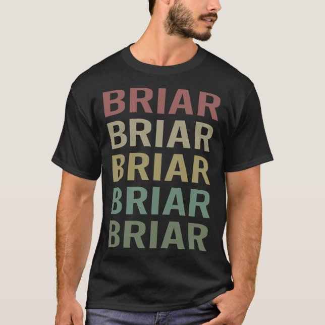 Camiseta Arte de texto colorido - Nombre Briar (Anverso)