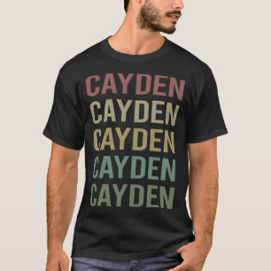 Camiseta Arte de texto colorido - Nombre Cayden