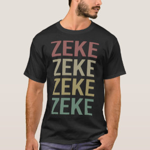 Camiseta Arte de texto colorido - Nombre de Zeke