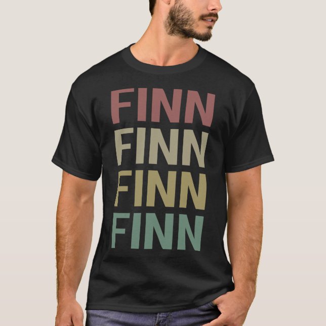 Camiseta Arte de texto colorido - Nombre fino (Anverso)
