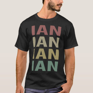 Camiseta Arte De Texto Colorido - Nombre Ian