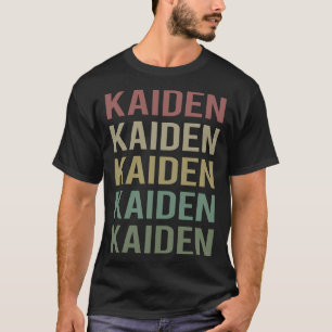 Camiseta Arte de Texto Colorido - Nombre Kaiden