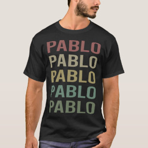 Camiseta Arte de texto colorido - Nombre Pablo