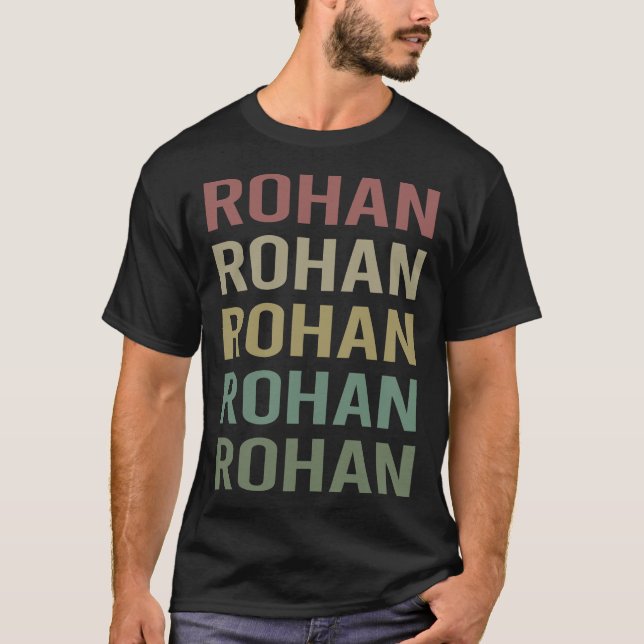 Camiseta Arte de texto colorido - Nombre Rohan (Anverso)