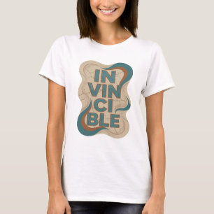 Camiseta Arte de texto en 3D clásico en color turquesa INVE