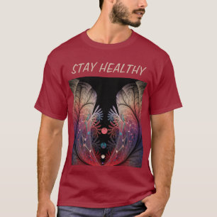 Camiseta Arte de texto fractal de fantasía moderna abstract