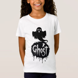 Camiseta Arte de texto que gotea de terror oscuro - Fantasm