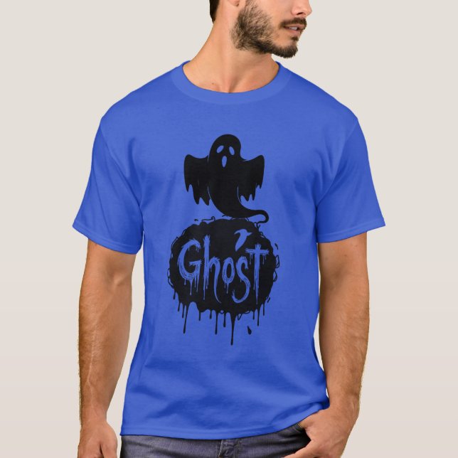 Camiseta Arte de texto que gotea de terror oscuro - Fantasm (Anverso)
