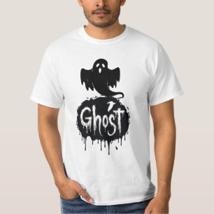 Camiseta Arte de texto que gotea de terror oscuro - Fantasm