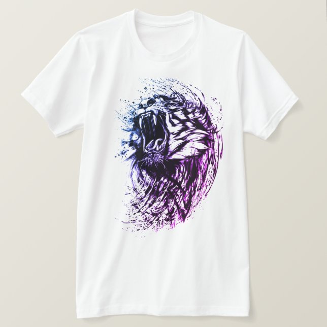 Camiseta Arte de tigre (Anverso del diseño)