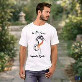 Camiseta Arte de tinta de dragón oscuro – Fantasía legendar