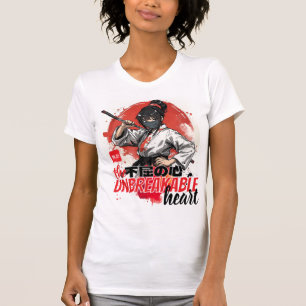 Camiseta Arte de Tinta de Guerrero de Anime de Kyokushin Co