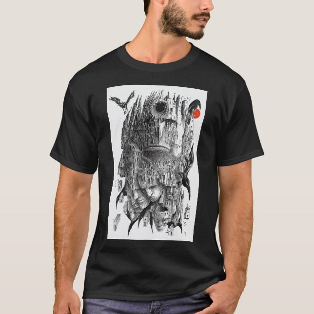 Camiseta arte de tinta del palacio de ravens (Anverso)