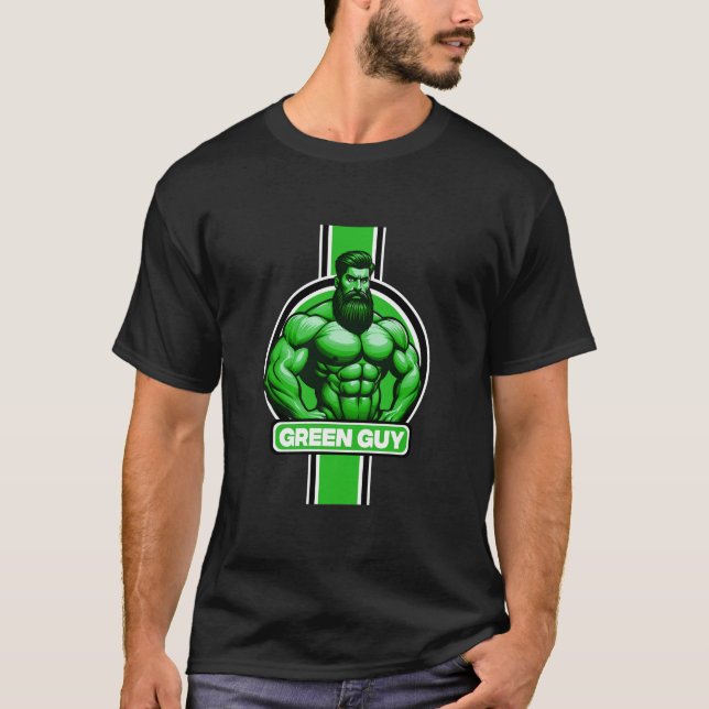 Camiseta Arte de tipo verde (Anverso)