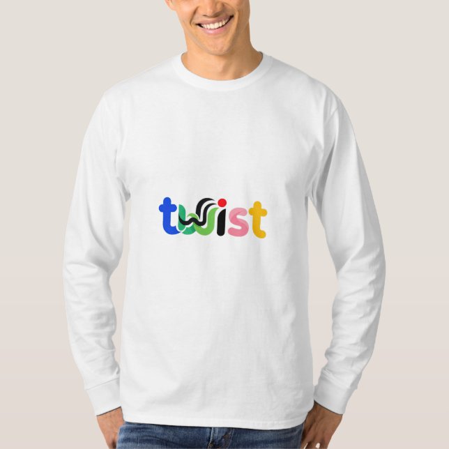 Camiseta Arte de tipografía con giro vibrante (Anverso)