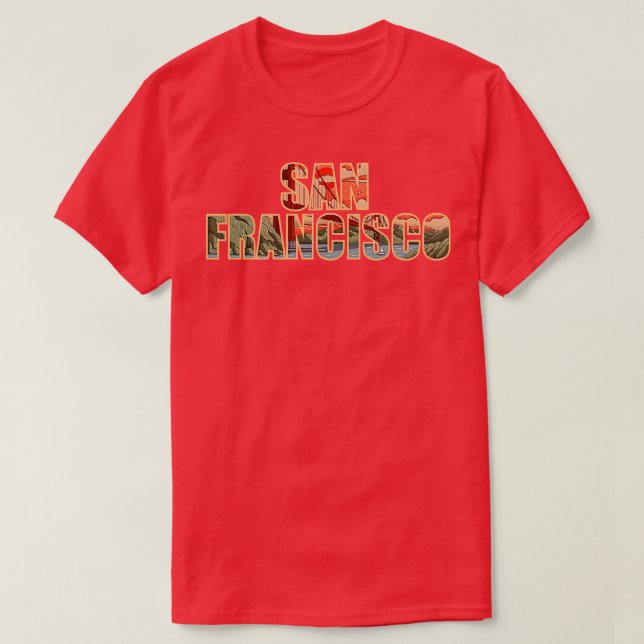 Camiseta Arte de tipografía de San Francisco (Diseño del anverso)