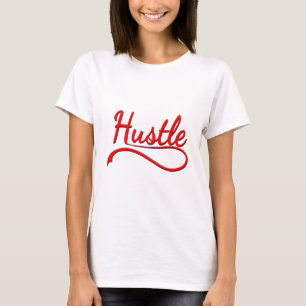Camiseta Arte de tipografía Hustle