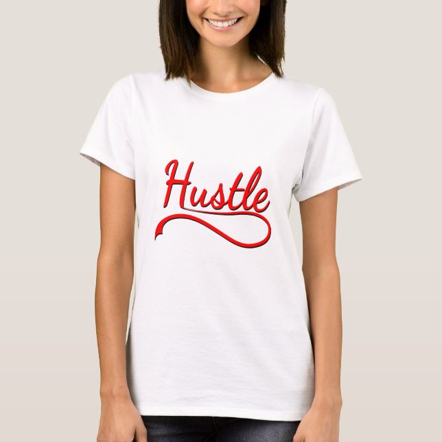 Camiseta Arte de tipografía Hustle (Anverso)