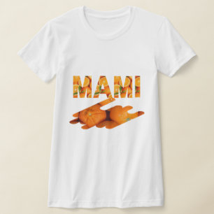 Camiseta Arte de Tipografía MAMI Naranja