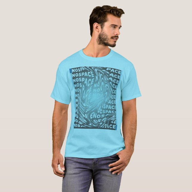 Camiseta Arte de tipografía sin espacio (Anverso completo)