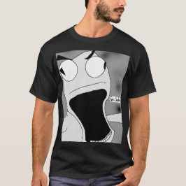 Camiseta arte de títere desencajado gris