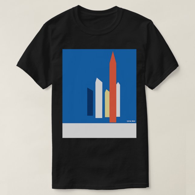 Camiseta arte de torres satelitales en el paisaje mexicano  (Diseño del anverso)