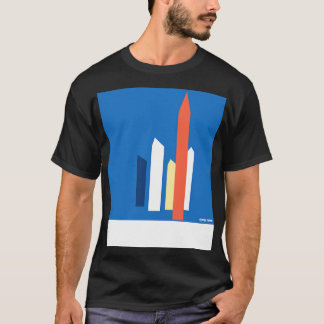 Camiseta arte de torres satelitales en el paisaje mexicano