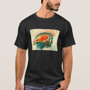 Camiseta Arte de tortuga marina Pintura abstracta estética