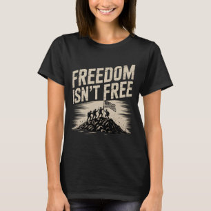 Camiseta Arte de Tributo a Iwo Jima 'La Libertad No Es Grat