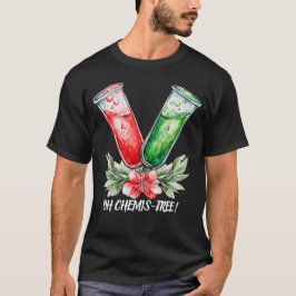Camiseta Arte de Tubo de Ensayo de Química Festiva con Jueg