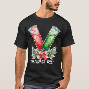 Camiseta Arte de Tubo de Ensayo de Química Festiva con Jueg