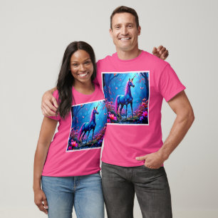 Camiseta Arte de Unicornio de Fantasía Mística