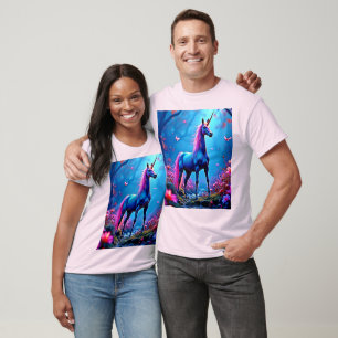 Camiseta Arte de Unicornio de Fantasía Mística