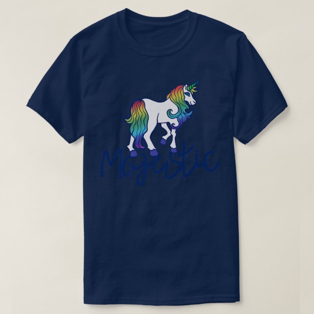 Camiseta Arte de Unicornio majestuoso  (Diseño del anverso)